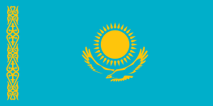 national flag of kazakhstan