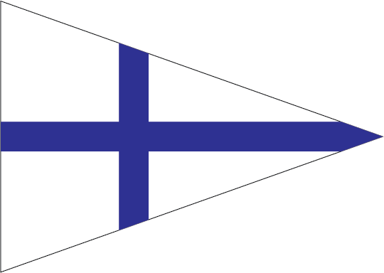 Claremont yacht club burgee fully sewn